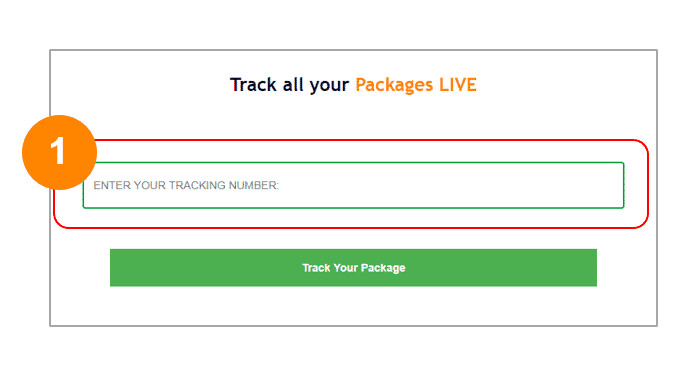Step 1 Tracking Number Field